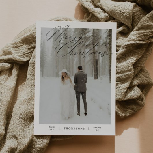 Minimalistisches Script Typografy Foto Weihnachten