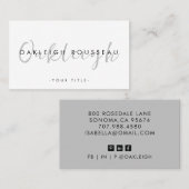 Minimalistisches Script Visitenkarte (Vorne/Hinten)