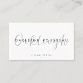 Minimalistisches Script Visitenkarte (Vorderseite)