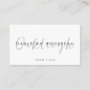 Minimalistisches Script Visitenkarte