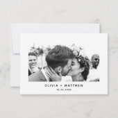 Minimalistisches Script Wedding Merci | Elegantes Dankeskarte (Rückseite)