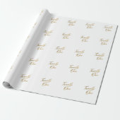 Minimalistisches Script weiß und Gold 21. Geburtst Geschenkpapier (Ungerollt)