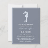 Minimalistisches Seepferd Ocean Baby Shower Einlad Einladung (Vorderseite)