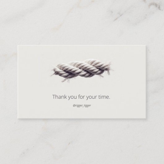 Minimalistisches Seil Visitenkarte (Vorderseite)