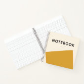 Minimalistisches Senf-Yellow-Notebook Notizblock (Innenseite)