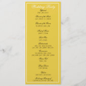 Minimalistisches Senf-Yellow-Programm Programm (Rückseite)