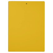 Minimalistisches Senfgelb-Monogramm Klemmbrett (Rückseite)