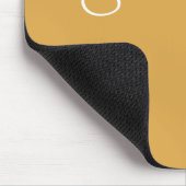 Minimalistisches Senfgold Personalisiertes Skript Mousepad (Ecke)