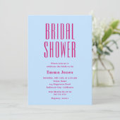 Minimalistisches Serif-Brautparty für große Sans Einladung (Stehend Vorderseite)