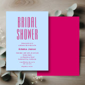 Minimalistisches Serif-Brautparty für große Sans Einladung