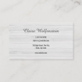 Minimalistisches Shabby Chic Beruflich Visitenkarte (Rückseite)