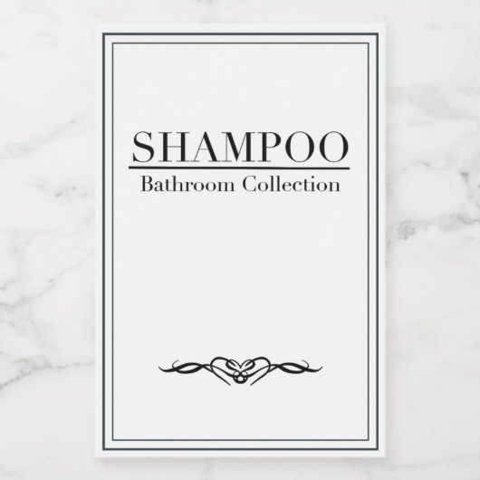 Minimalistisches Shampoo-Label-Set Lebensmitteletikett (Einzelnes Label)