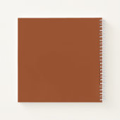 Minimalistisches Sienna-Reisemagazin Notizblock (Rückseite)