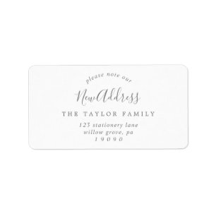 Minimalistisches Silber Bitte beachten Sie unsere Adressaufkleber