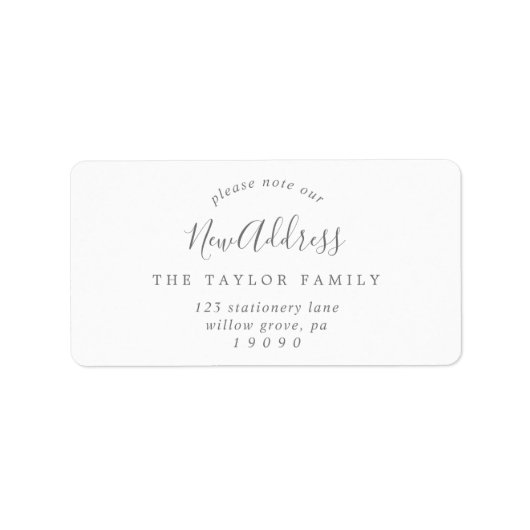 Minimalistisches Silber Bitte beachten Sie unsere  Adressaufkleber (Vorne)