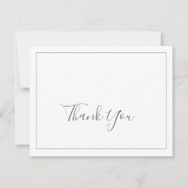 Minimalistisches Silber Dankeskarte