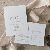 Minimalistisches Silber, das wir bewegt haben Ankündigungspostkarte