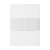 Minimalistisches Silbergraues Hochzeitsband Einladungsbanderole (Rückseitenbeispiel)