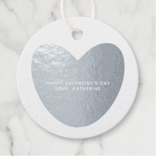 Minimalistisches Silberherz - Brauch am Valentinst Geschenkanhänger
