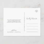 Minimalistisches Silver 4-Fotomaterial Vielen Dank Postkarte (Rückseite)