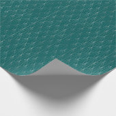 Minimalistisches Silver Aquamarin Art Deco Geschenkpapier (Ecke)