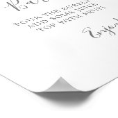 Minimalistisches Silver Baby Dusche Mama-osa Bar Z Poster (Ecke)