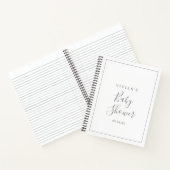 Minimalistisches Silver Baby Shot List-Notebook Notizblock (Innenseite)