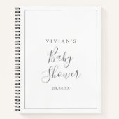 Minimalistisches Silver Baby Shot List-Notebook Notizblock (Vorderseite)