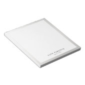 Minimalistisches Silver Border Notepad Notizblock (angewinkelt)