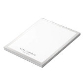 Minimalistisches Silver Border Notepad Notizblock (Rotiert)