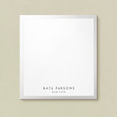 Minimalistisches Silver Border Notepad Notizblock