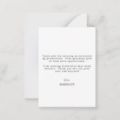 Minimalistisches Simple Abschluss Foto Vielen Dank Mitteilungskarte (Rückseite)