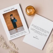 Minimalistisches Simple Abschluss Foto Vielen Dank Mitteilungskarte