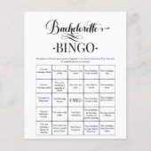 Minimalistisches Simple Bachelorette Bingo Game (Vorderseite)