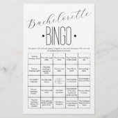 Minimalistisches Simple Bachelorette Bingo Game (Vorderseite)