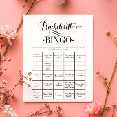 Minimalistisches Simple Bachelorette Bingo Game