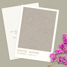 Minimalistisches Simple Kraft Earring Juwelier Dis Visitenkarte