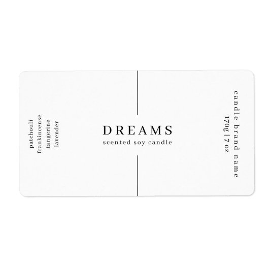 Minimalistisches Simple Soy Candle Schwarz-weiß La (Vorne)