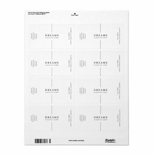 Minimalistisches Simple Soy Candle Schwarz-weiß La (Vorne)