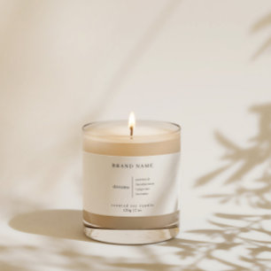 Minimalistisches Simple Soy Candle Schwarz-weiß La