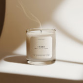 Minimalistisches Simple Soy Candle Schwarz-weiß La Quadratischer Aufkleber