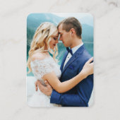 Minimalistisches Simple Wedding Website Foto QR Bl Begleitkarte (Rückseite)