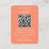Minimalistisches Simple Wedding Website Foto QR Co Begleitkarte (Vorderseite)