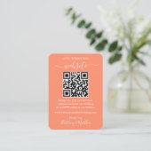 Minimalistisches Simple Wedding Website Foto QR Co Begleitkarte (Stehend Vorderseite)