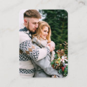 Minimalistisches Simple Wedding Website Foto QR Gr Begleitkarte (Rückseite)