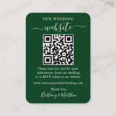 Minimalistisches Simple Wedding Website Foto QR Gr Begleitkarte (Vorderseite)