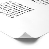 Minimalistisches Sitzdiagramm 10 Tische Schwarz/We Poster (Ecke)