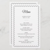 Minimalistisches skallopiertes Randmenü mit Namen (Vorne/Hinten)