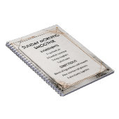 Minimalistisches skandinavisches Rezept-Journal Notizblock (Rechte Seite)