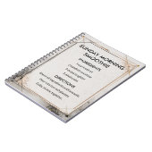 Minimalistisches skandinavisches Rezept-Journal Notizblock (Linke Seite)